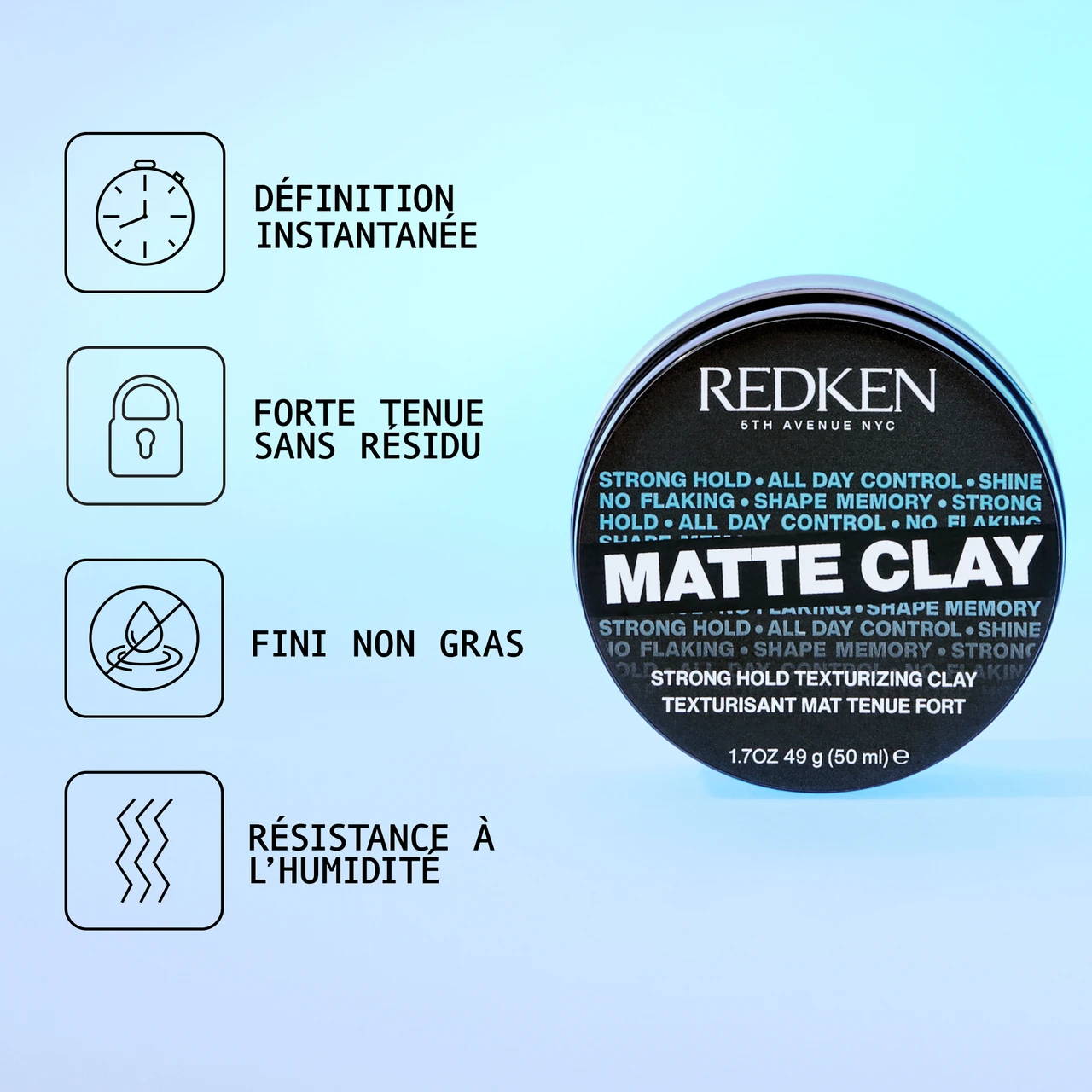 Matte Clay Strong Hold Redken 75ml Matte Clay Strong Hold Redken 75ml -Magasin De Produits Capillaires 3474637126759 1 43672.1694769079